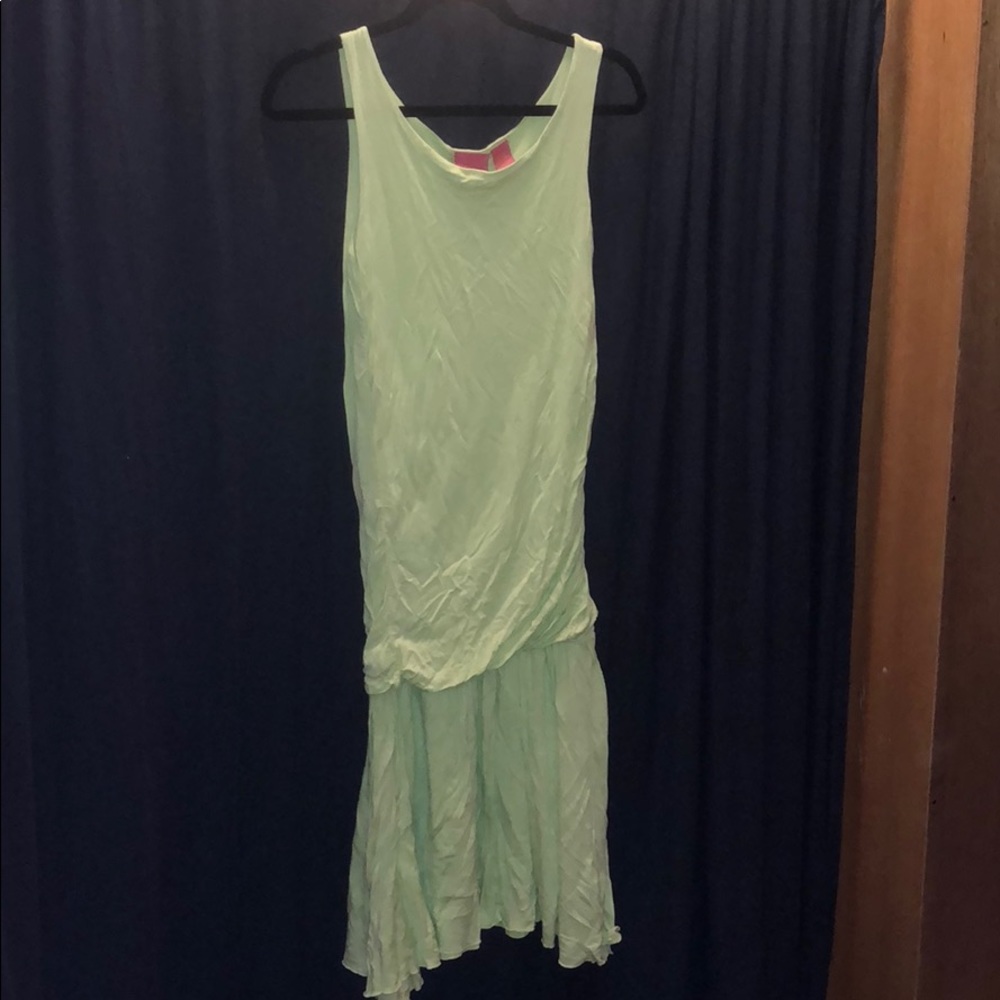 Lime green knee length tanktop dress